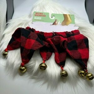 Plaid Pet Jester Collar with Bells
